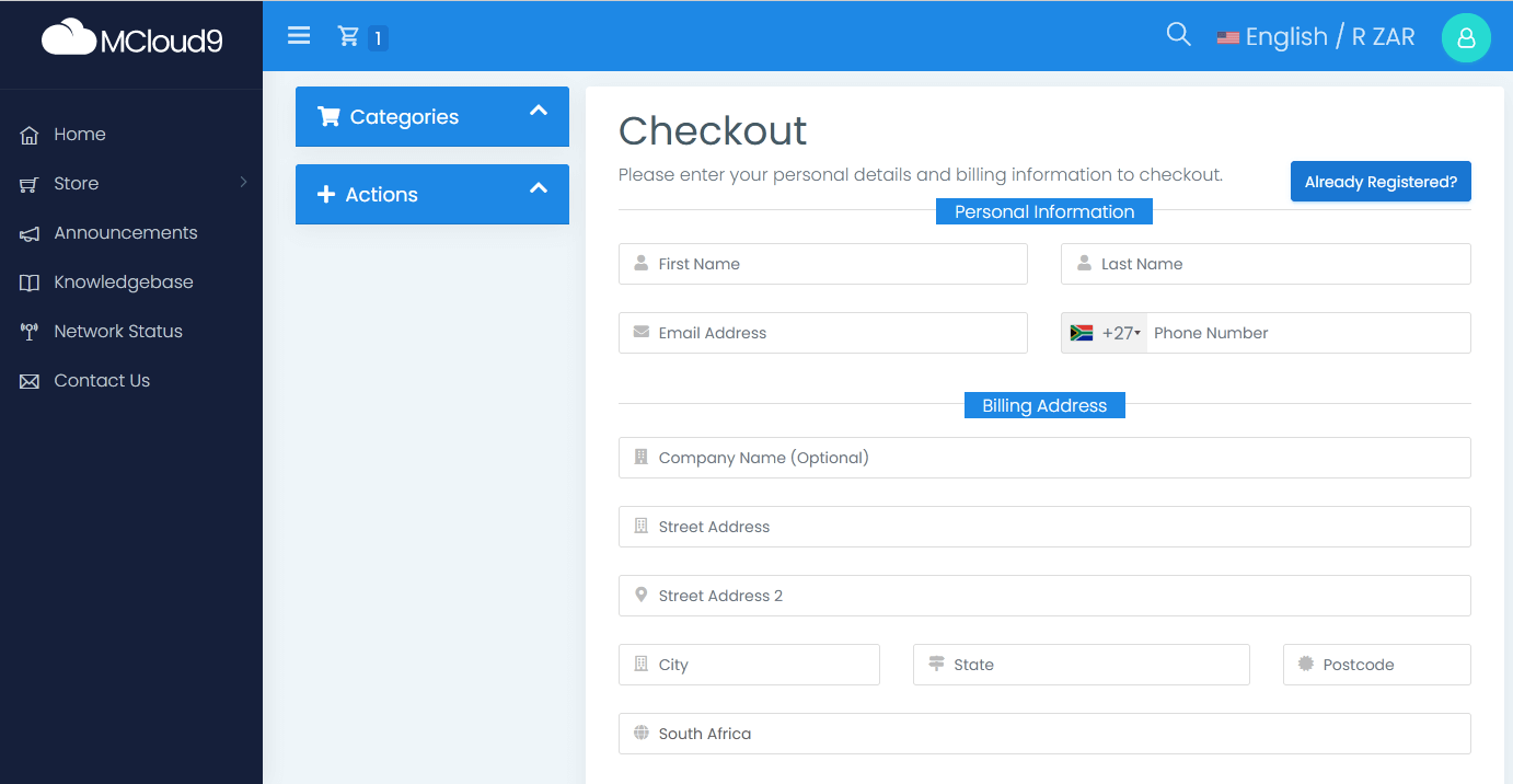 Step 6 - Fill in your billing information