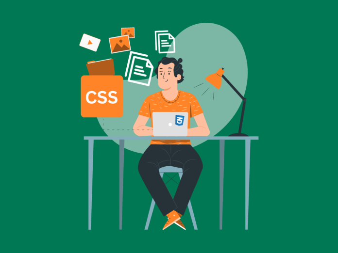 Image of person designing websites using different types of CSS