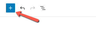 Select plus icon to add a block