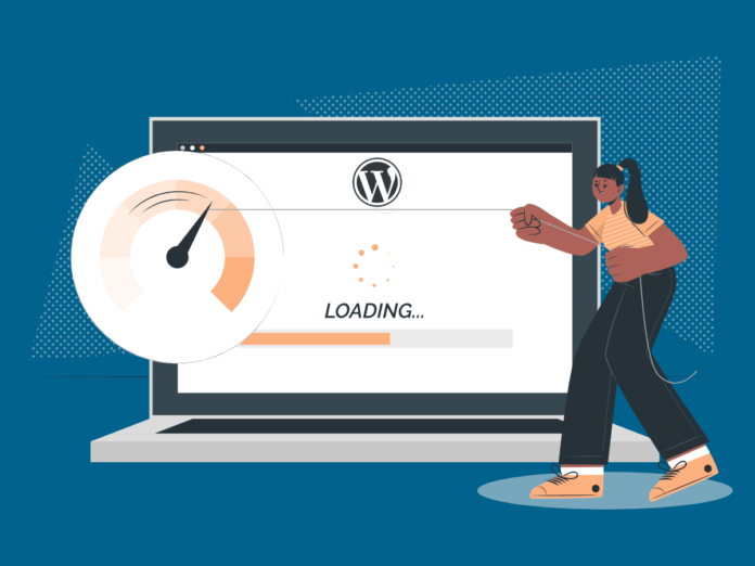 Image of person using WordPress cache plugins to speed up website