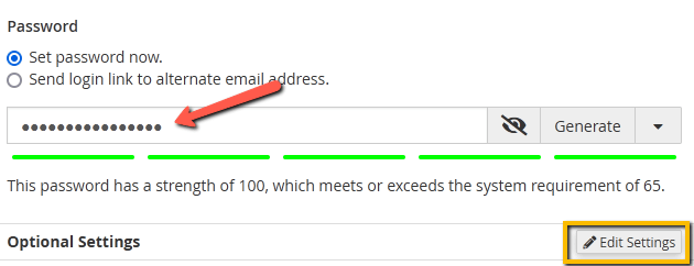 Set up a password for your email