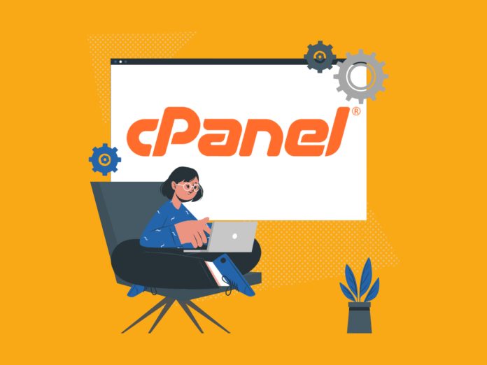 Image of person accessing cPanel login page on laptop