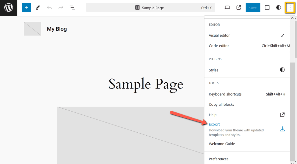 Exporting Templates In Full Site Editor